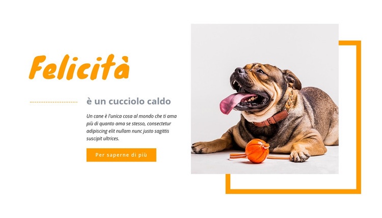 Cucciolo caldo di felicità Costruttore di siti web HTML