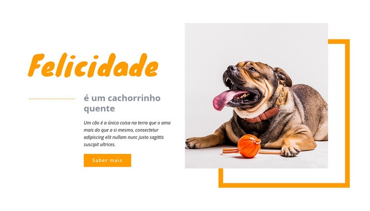 Cachorrinho quente da felicidade Design do site