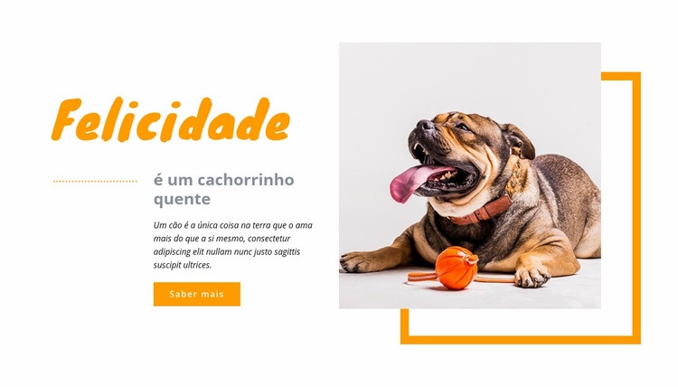 Cachorrinho quente da felicidade Maquete do site