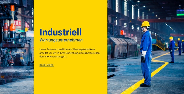 Stahlindustrieunternehmen Website-Modell