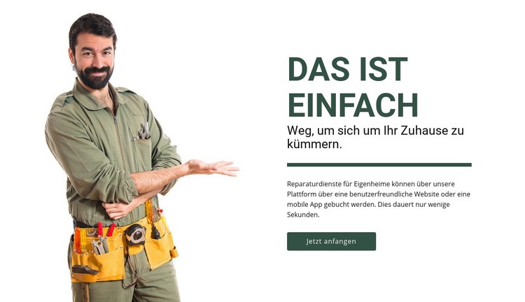 Tipps zur Wartung zu Hause Landing Page