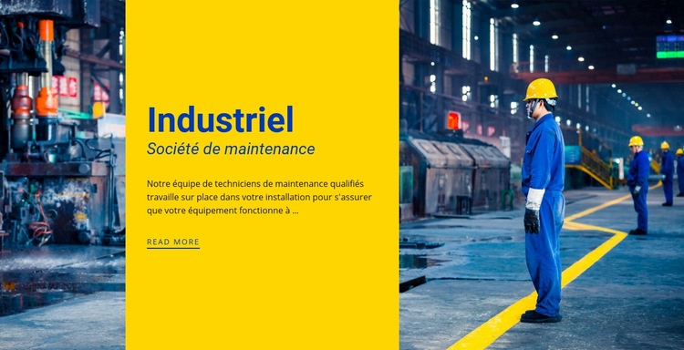Entreprise industrielle sidérurgique Maquette de site Web