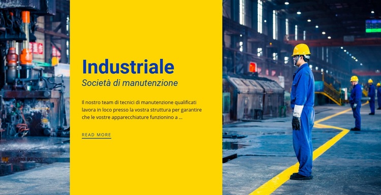 Azienda industriale siderurgica Mockup del sito web