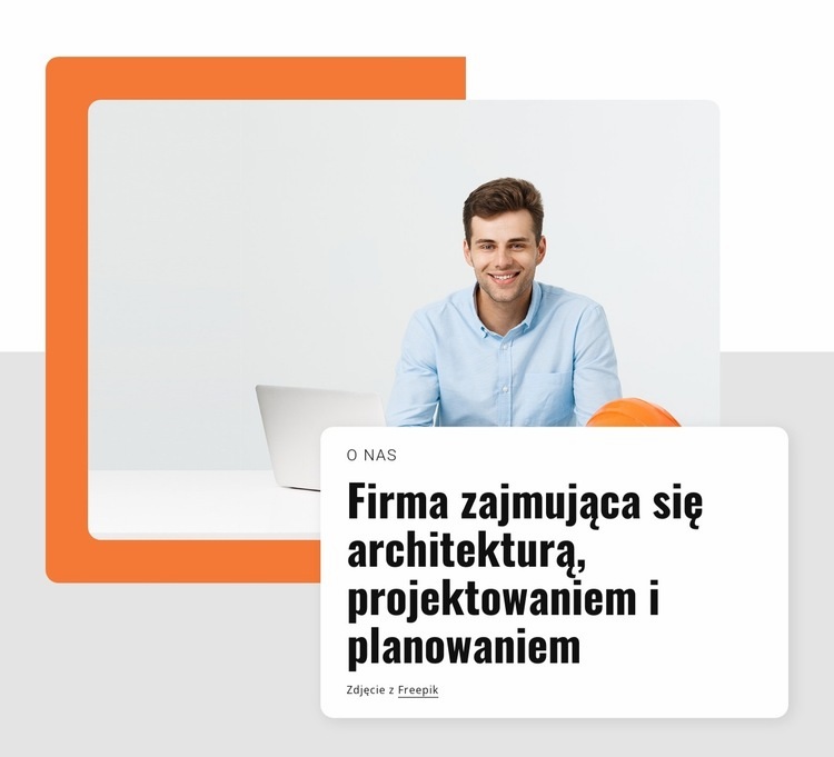 Firma zajmująca się architekturą, projektowaniem i planowaniem Makieta strony internetowej