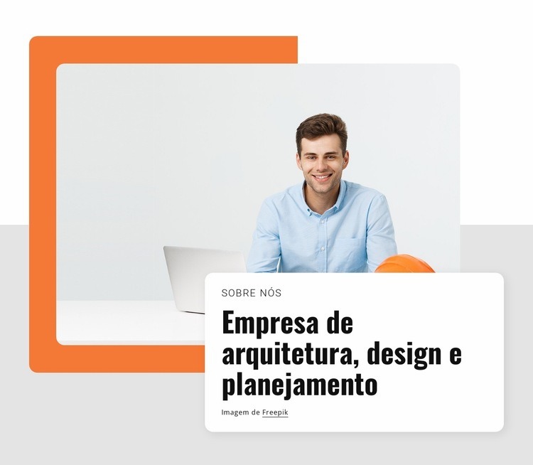 Empresa de arquitetura, design e planejamento Maquete do site