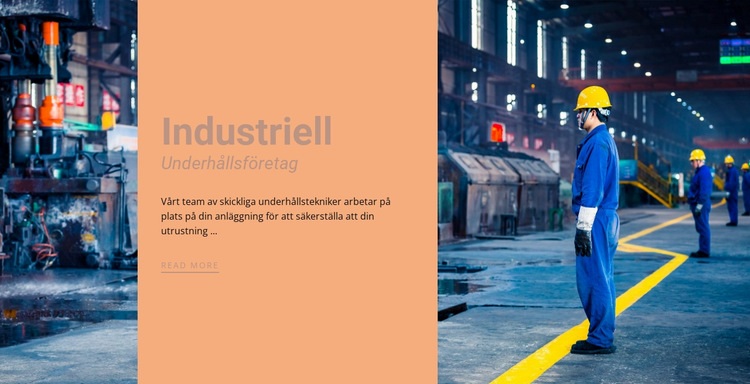 Industriföretag i stål CSS -mall