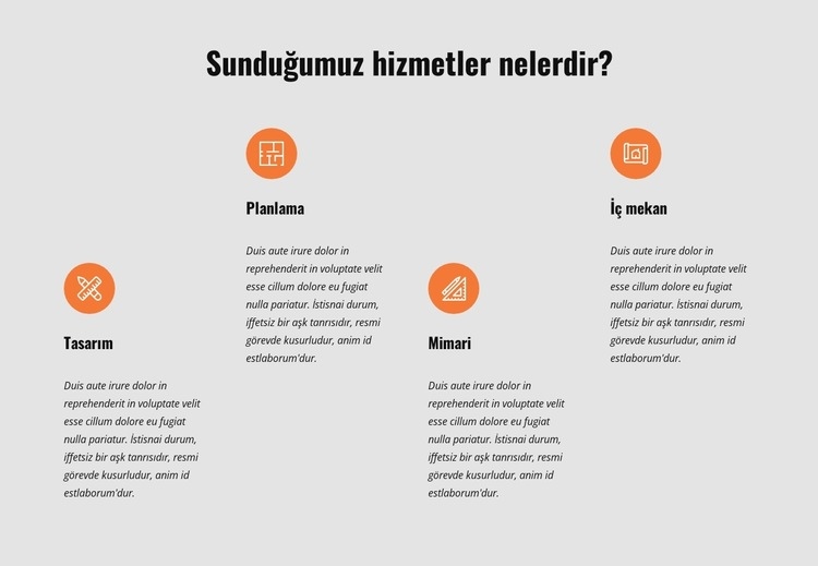 Mimariyi seviyoruz Html Web Sitesi Oluşturucu