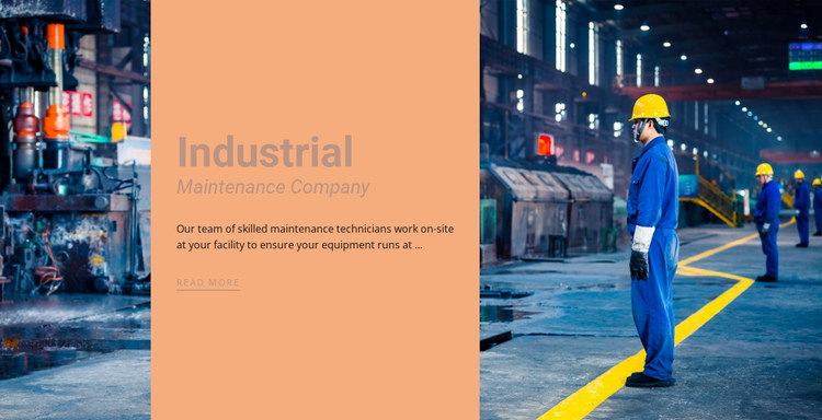 Steel industrial company Website Builder Software