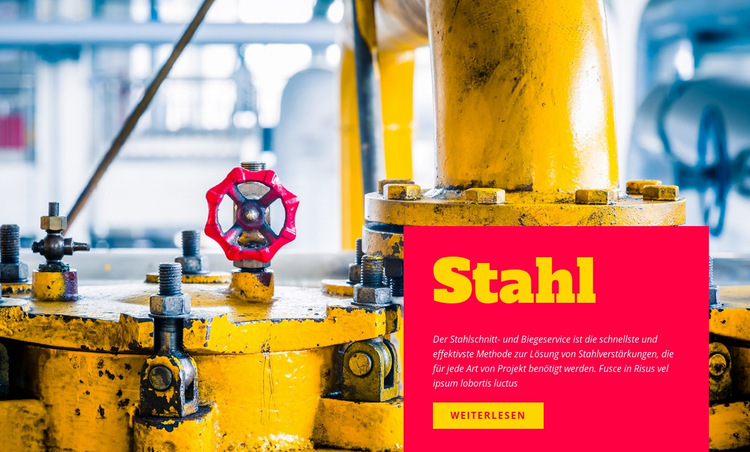 Industriestahl Website-Vorlage