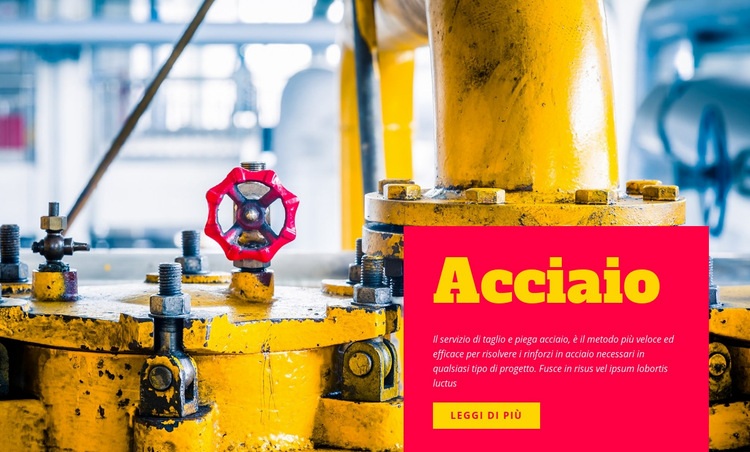 Acciaio industriale Modelli di Website Builder