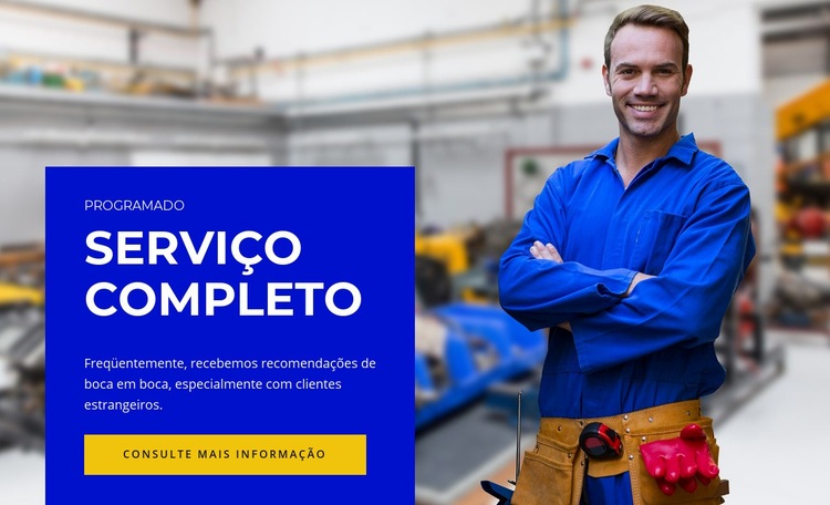 Serviço completo Construtor de sites HTML