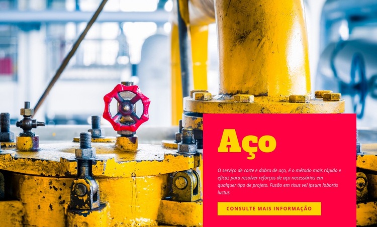 Aço industrial Landing Page