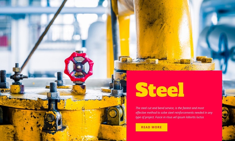 Industrial steel Webflow Template Alternative