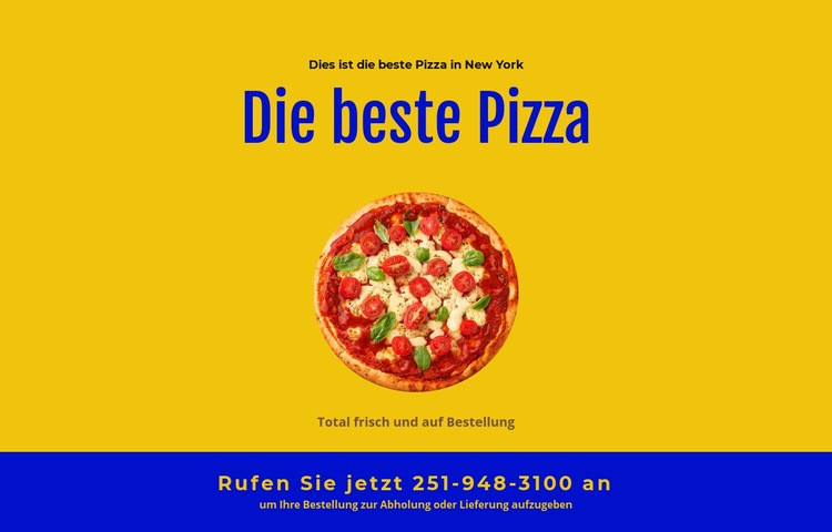 Restaurant Pizza Lieferung Website-Modell