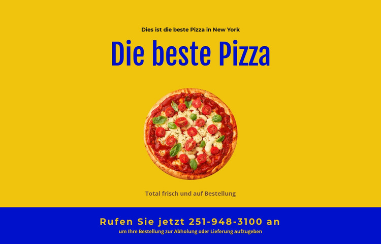 Restaurant Pizza Lieferung Website-Vorlage