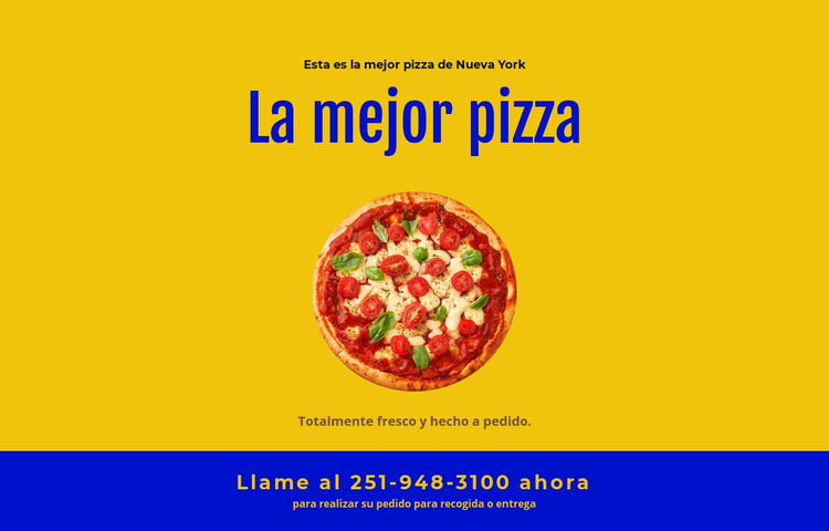 Entrega de pizza en restaurante Plantilla Joomla