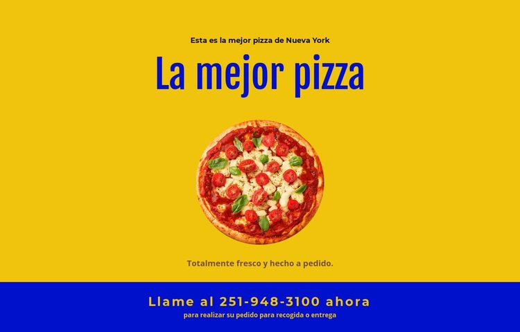 Entrega de pizza en restaurante Plantilla