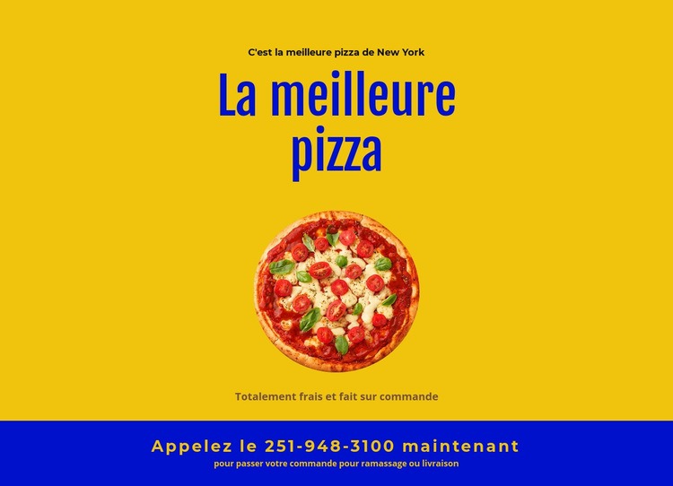Livraison de pizza au restaurant Conception de site Web