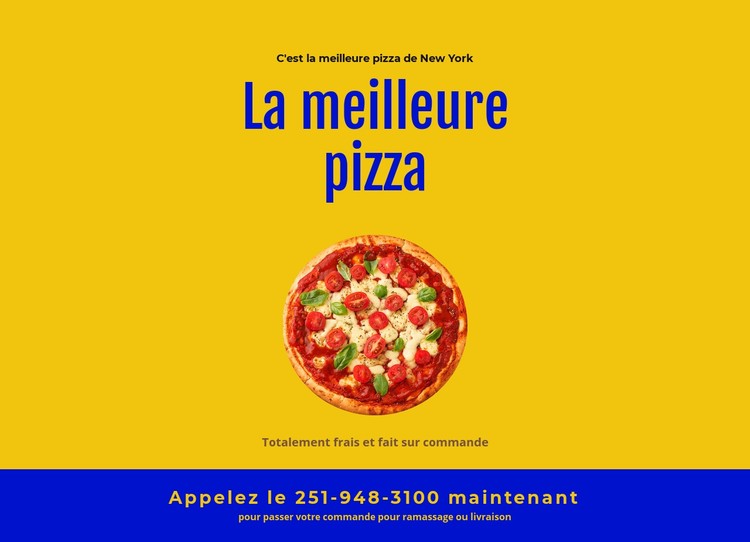 Livraison de pizza au restaurant Modèle CSS