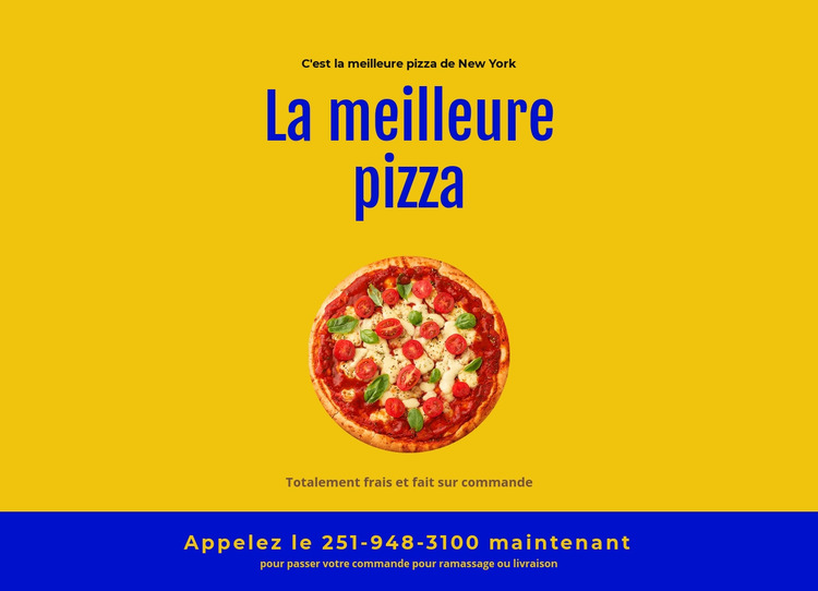 Livraison de pizza au restaurant Modèle Joomla