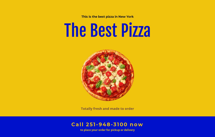 Restaurant pizza delivery Homepage Design