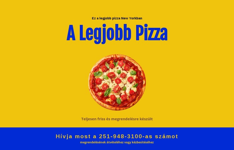 Étterem pizza kiszállítás Weboldal tervezés