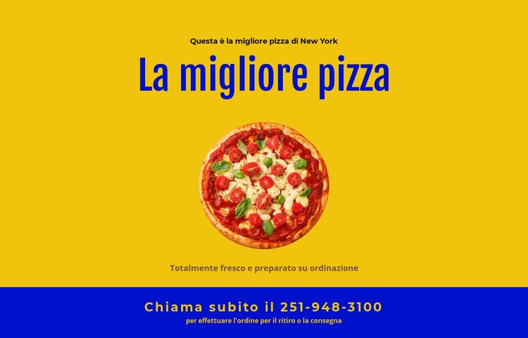 Consegna pizza al ristorante Modello HTML5