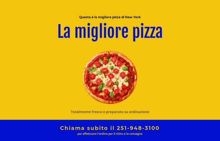 Consegna pizza al ristorante Un modello di pagina