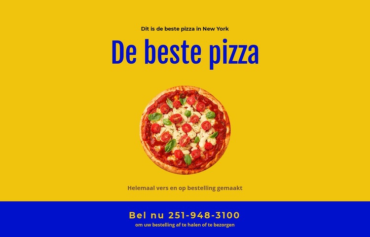 Pizza bezorging bij restaurant Bestemmingspagina