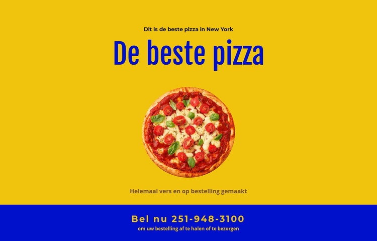 Pizza bezorging bij restaurant Html Website Builder