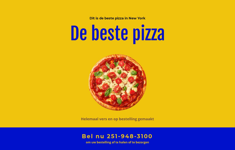 Pizza bezorging bij restaurant WordPress-thema