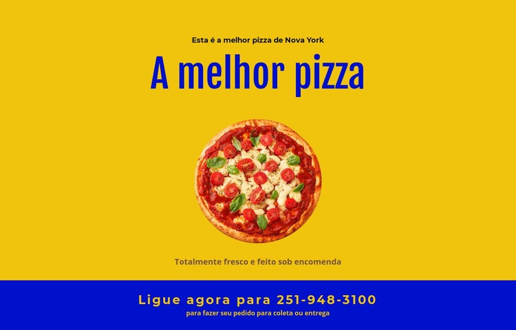 Delivery de pizza em restaurante Modelo HTML5