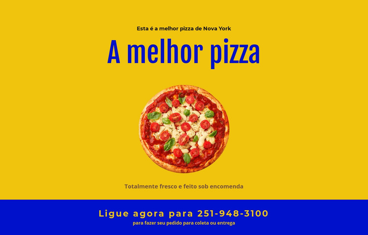 Delivery de pizza em restaurante Modelo de site