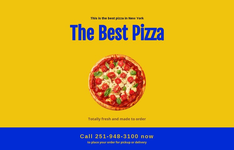 Restaurang pizza leverans Html webbplatsbyggare