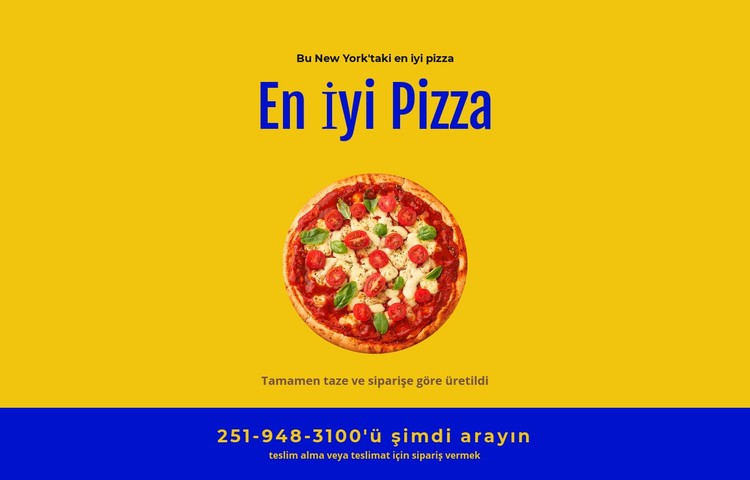 Restoran pizza teslimi CSS Şablonu