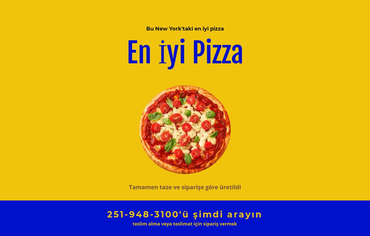 Restoran pizza teslimi HTML Şablonu