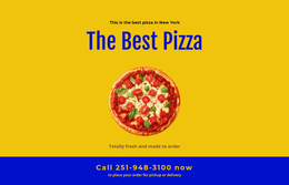 Restaurant Pizza Delivery Web Page Design