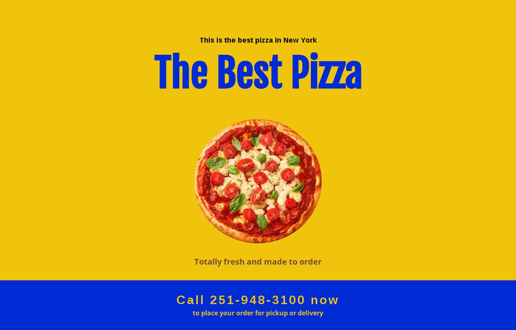 Restaurant pizza delivery Website Builder Software