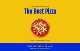Restaurant Pizza Delivery - Easy Website Design