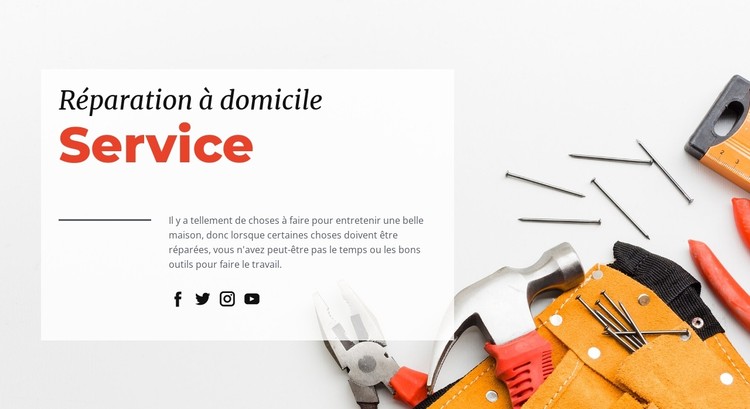 Services de réparation pour les propriétaires Modèle CSS