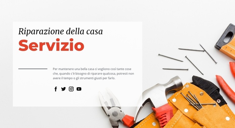 Servizi di riparazione per proprietari di case Costruttore di siti web HTML