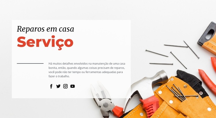 Serviços de conserto para proprietários Construtor de sites HTML