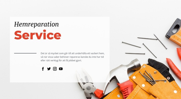 Reparationstjänster för husägare HTML-mall