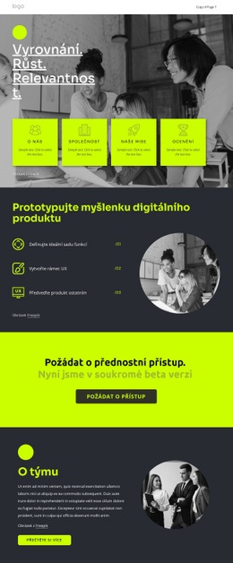 Vytvářejte Skvělé Digitální Produkty – Bezplatná Šablona Webových Stránek