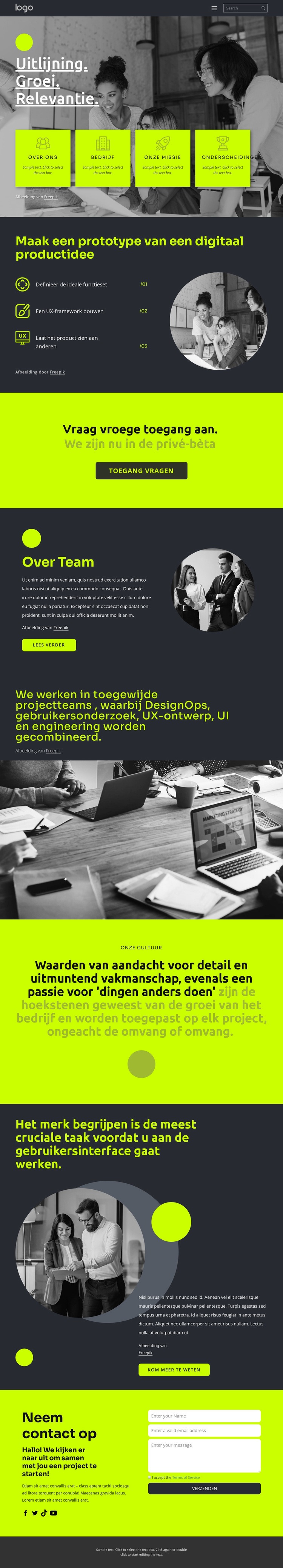 Bouw geweldige digitale producten Website Builder-sjablonen