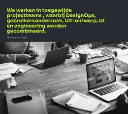 Tekst En Brede Afbeelding - Mockup-Sjabloon Voor Webpagina'S