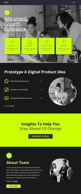 Build Great Digital Products - Website Template