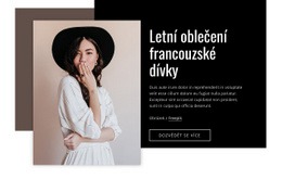 Bezplatné Rozvržení CSS Pro Letní Oblečení Francouzské Dívky