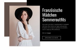 Französische Mädchen Sommeroutfits - Vorlage HTML5, Responsive, Kostenlos