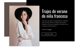 Diseño Web Gratuito Para Trajes De Verano De Niña Francesa